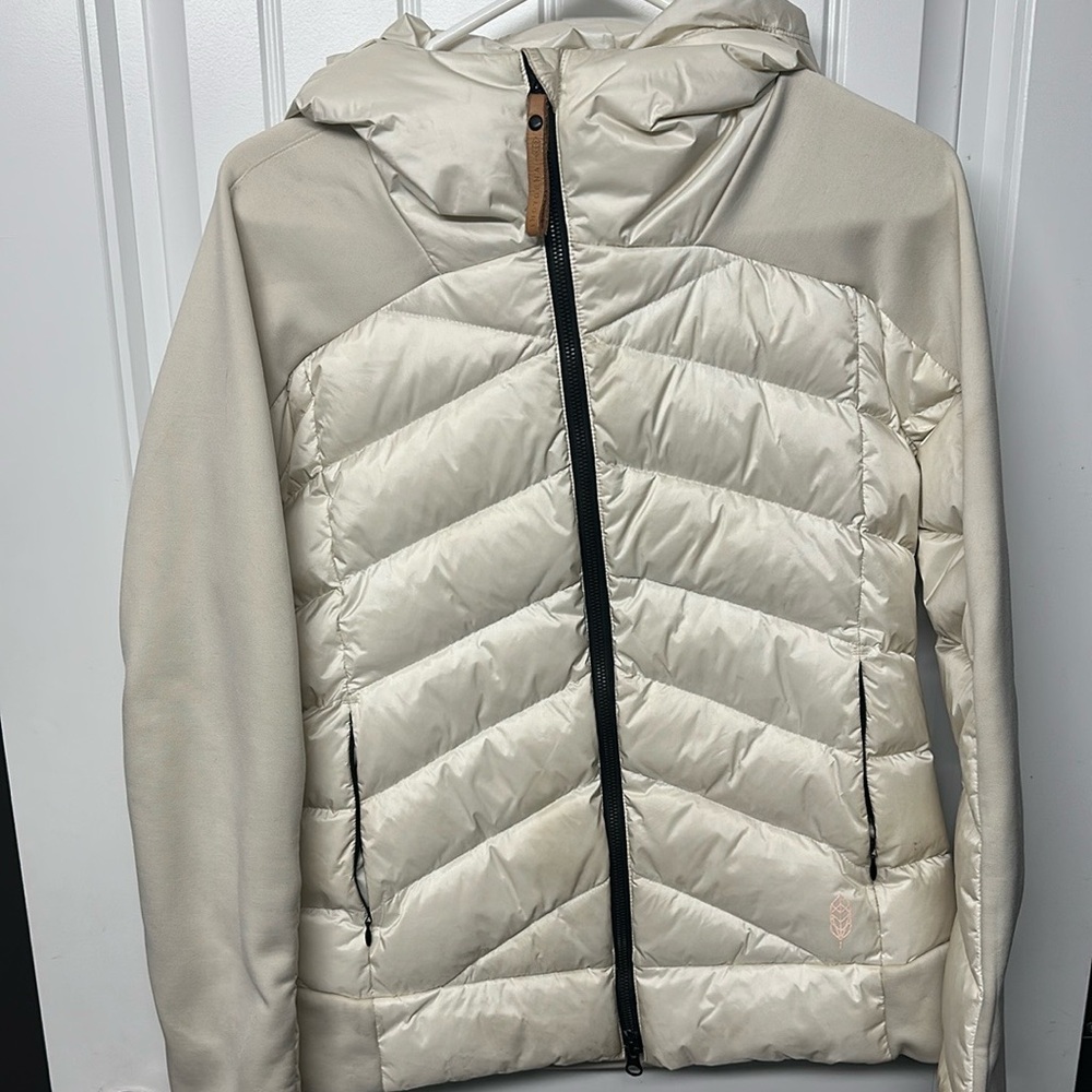 Women's Cream Hooded Jacket
